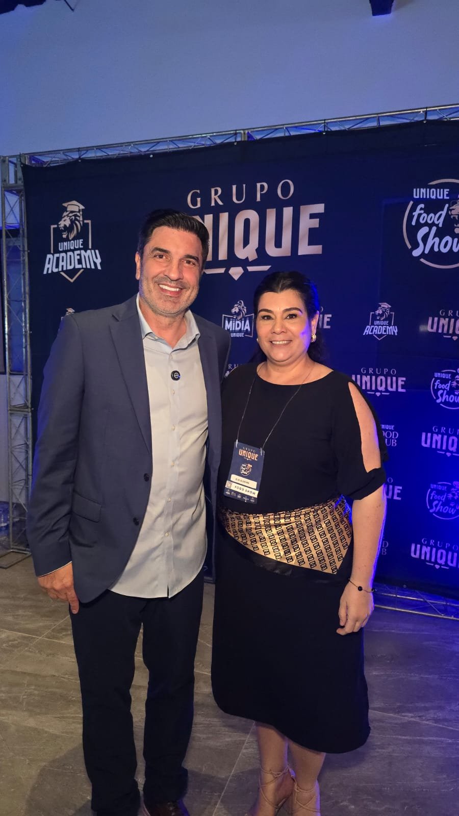 Elis com Edu Guedes no Unique Food Show
